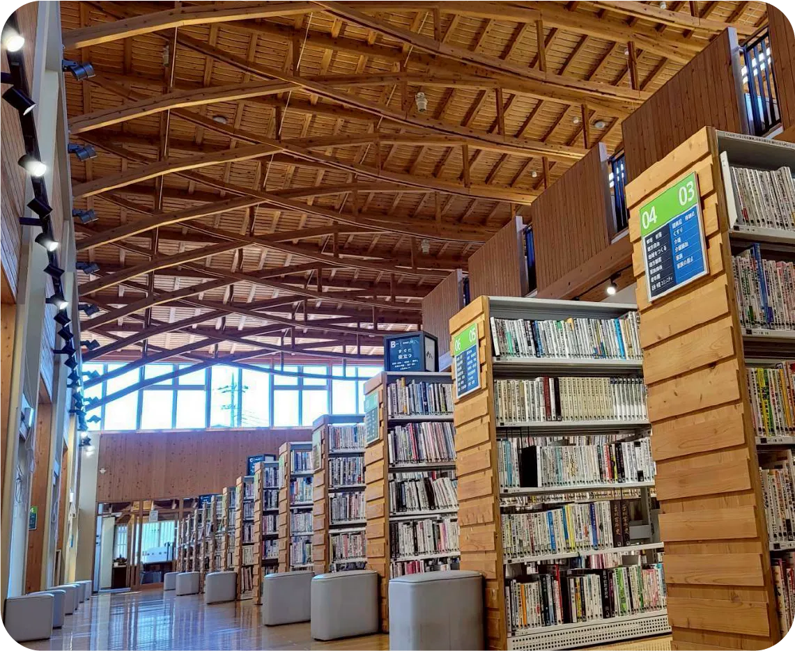 ふみの森もてぎ 館内の様子